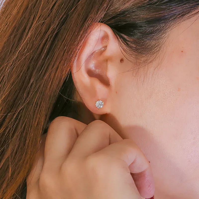 Moissanite Earrings Eternal Embrace