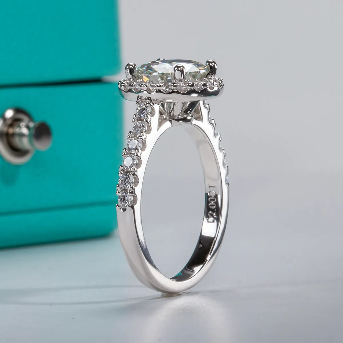 Halo Moissanite Ring