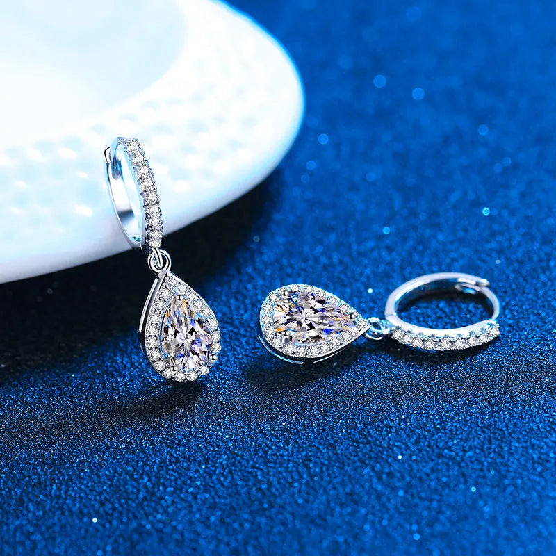 Moissanite Earrings Glamorous Galaxy Drops