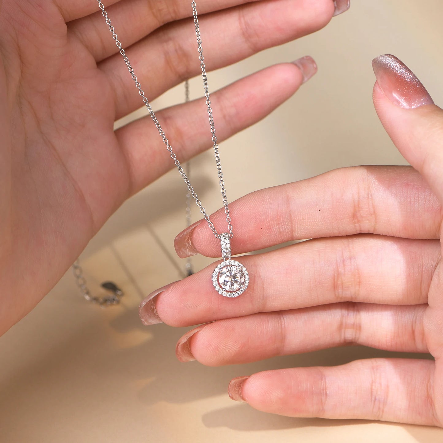 Moonlit Mystique Moissanite Necklace