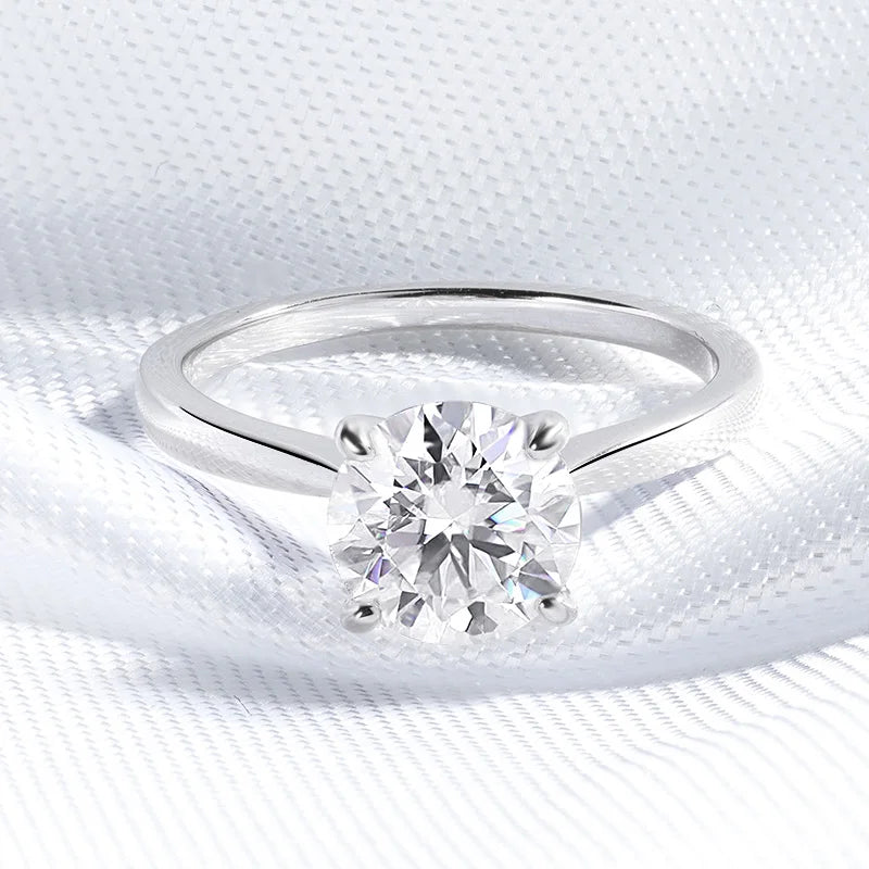 Moissanite Engagement Ring Angel's Halo