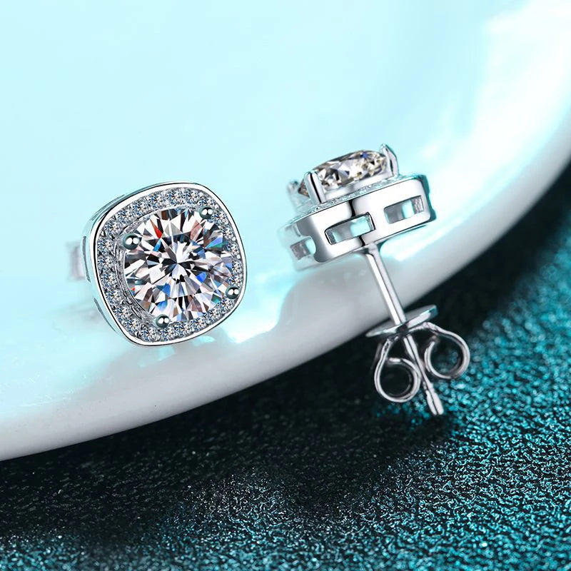 Moissanite Earrings Ethereal Elegance