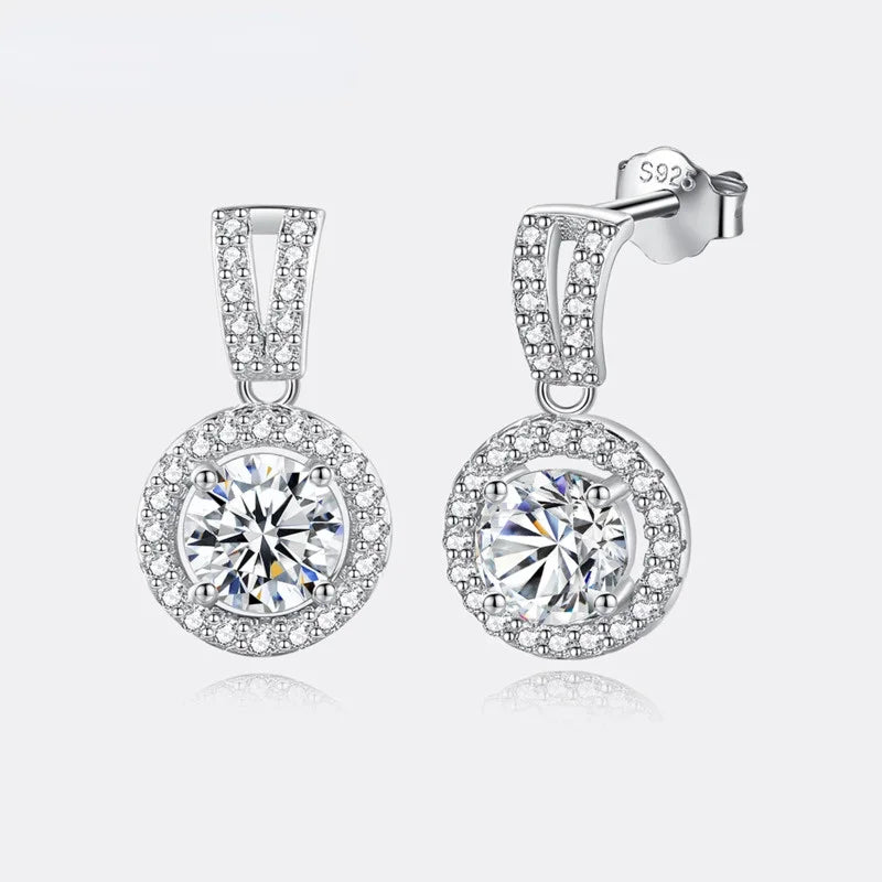 Moissanite Earrings Celestial Sparkle