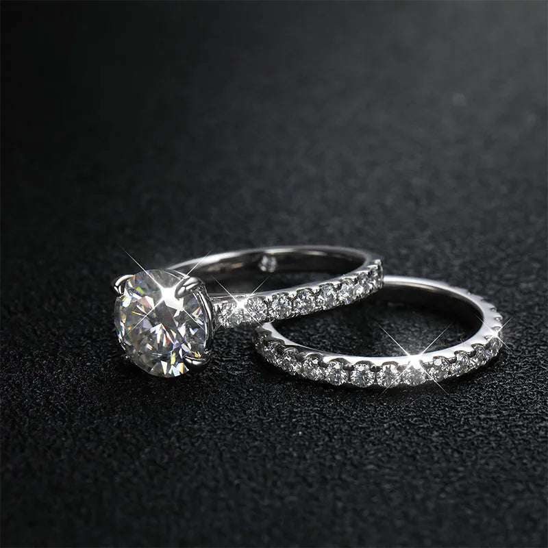 Moissanite Rings Bridal Set