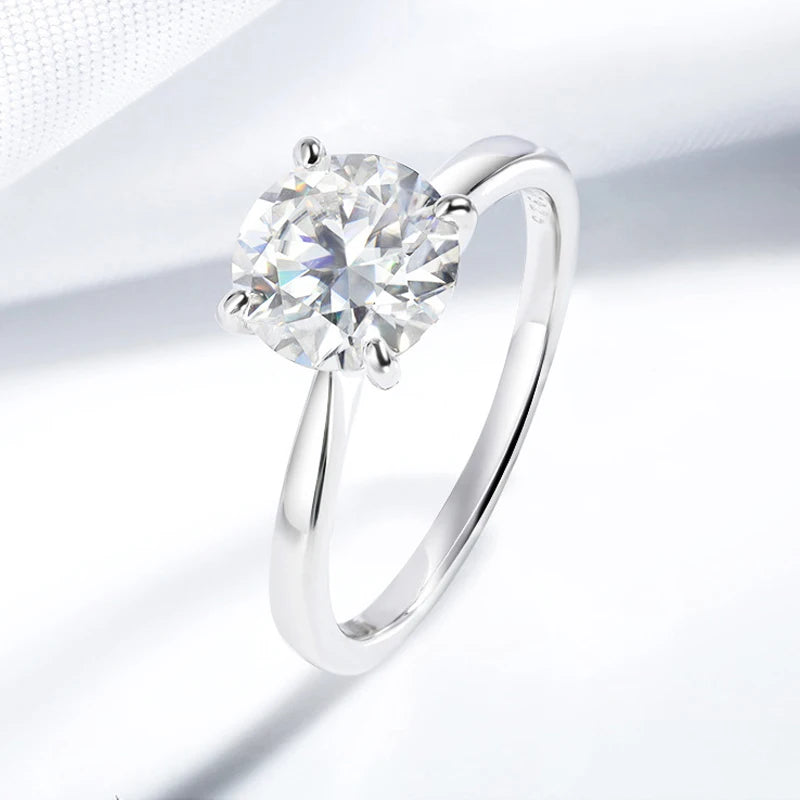 Moissanite Engagement Ring Angel's Halo