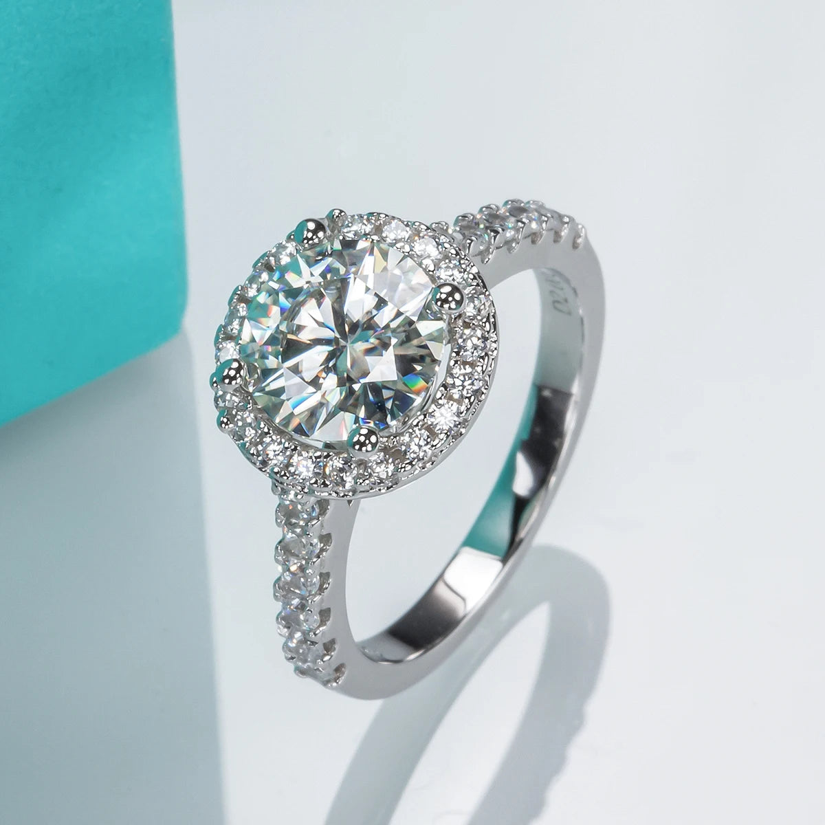 Halo Moissanite Ring
