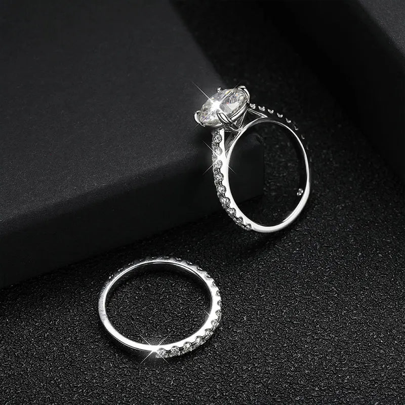 Moissanite Rings Bridal Set