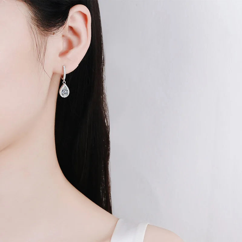 Moissanite Earrings Glamorous Galaxy Drops