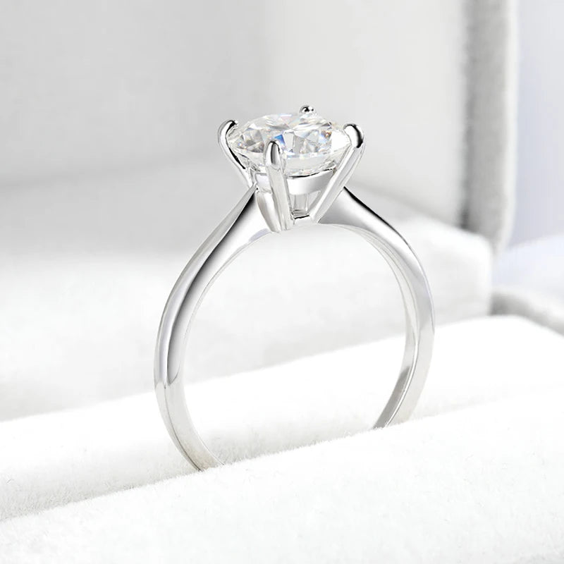 Moissanite Engagement Ring Angel's Halo