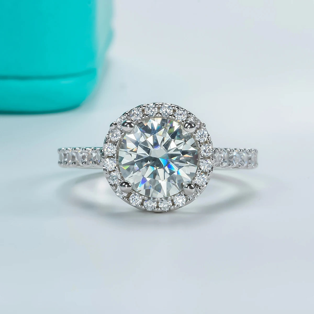 Halo Moissanite Ring