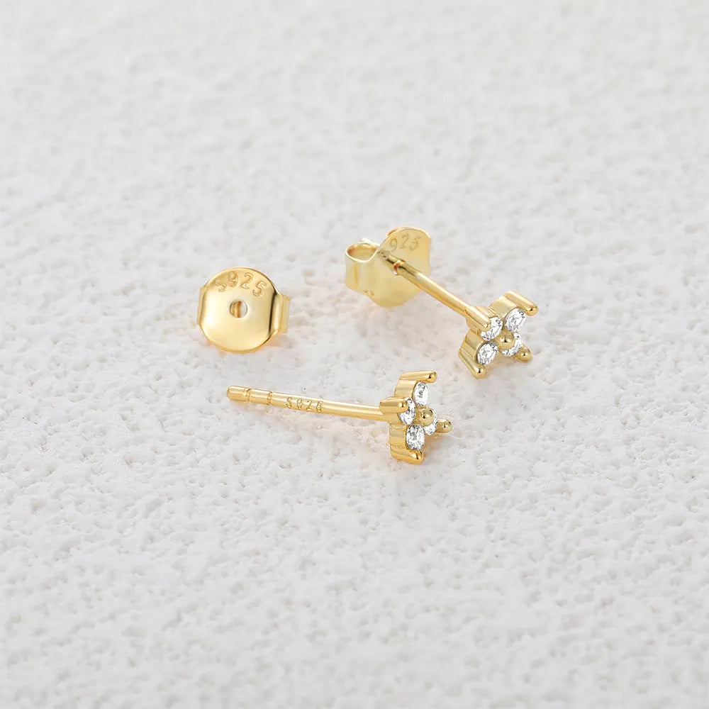Moissanite Earrings Blossom Studs