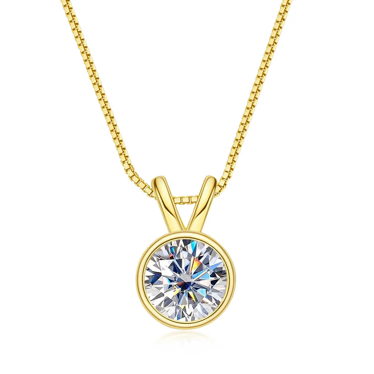 Mirage Bezel Moissanite Necklace