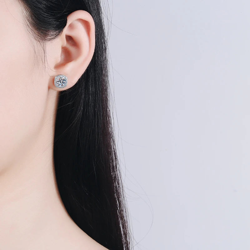 Moissanite Earrings Ethereal Elegance
