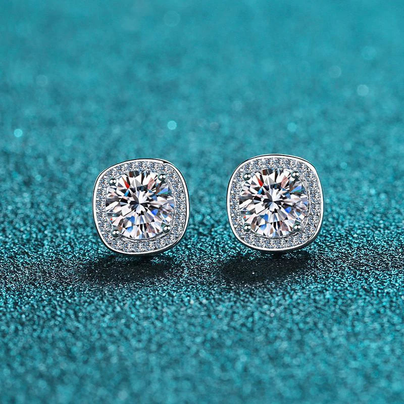 Moissanite Earrings Ethereal Elegance