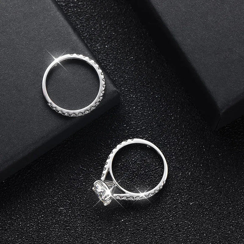 Moissanite Rings Bridal Set