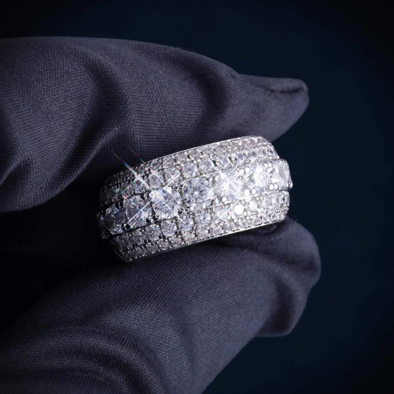 Moissanite Iced Out Ring