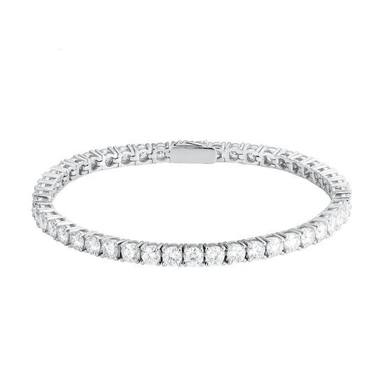 3mm Moissanite Tennis Bracelet With Hidden Lock