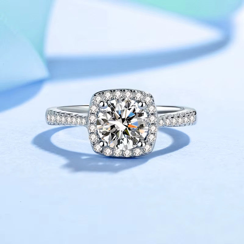 Moissanite Ring Diamond Square