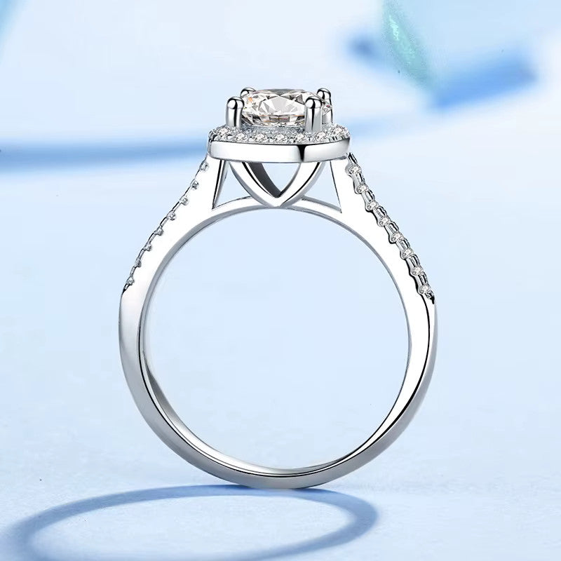 Moissanite Ring Diamond Square