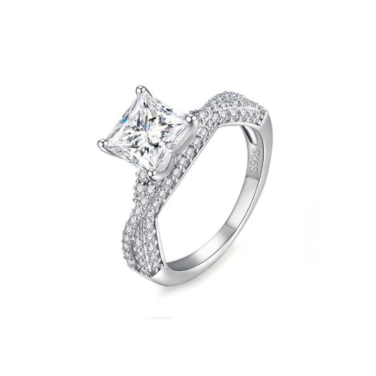 Princess Cut Moissanite Engagement Ring