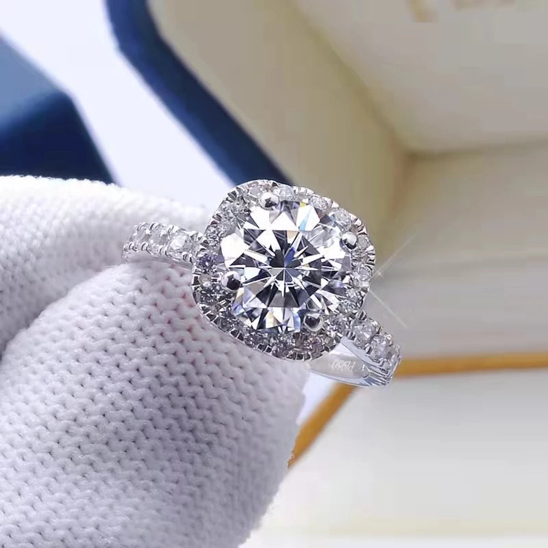 Moissanite Ring Diamond Square