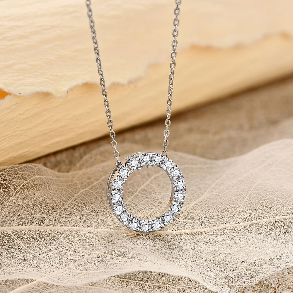 Lustrous Luna Moissanite Necklace