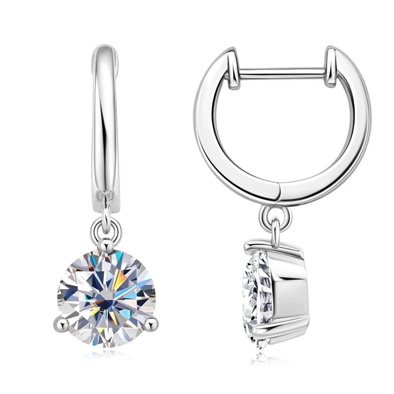 Moissanite Earrings Glamour Gleams