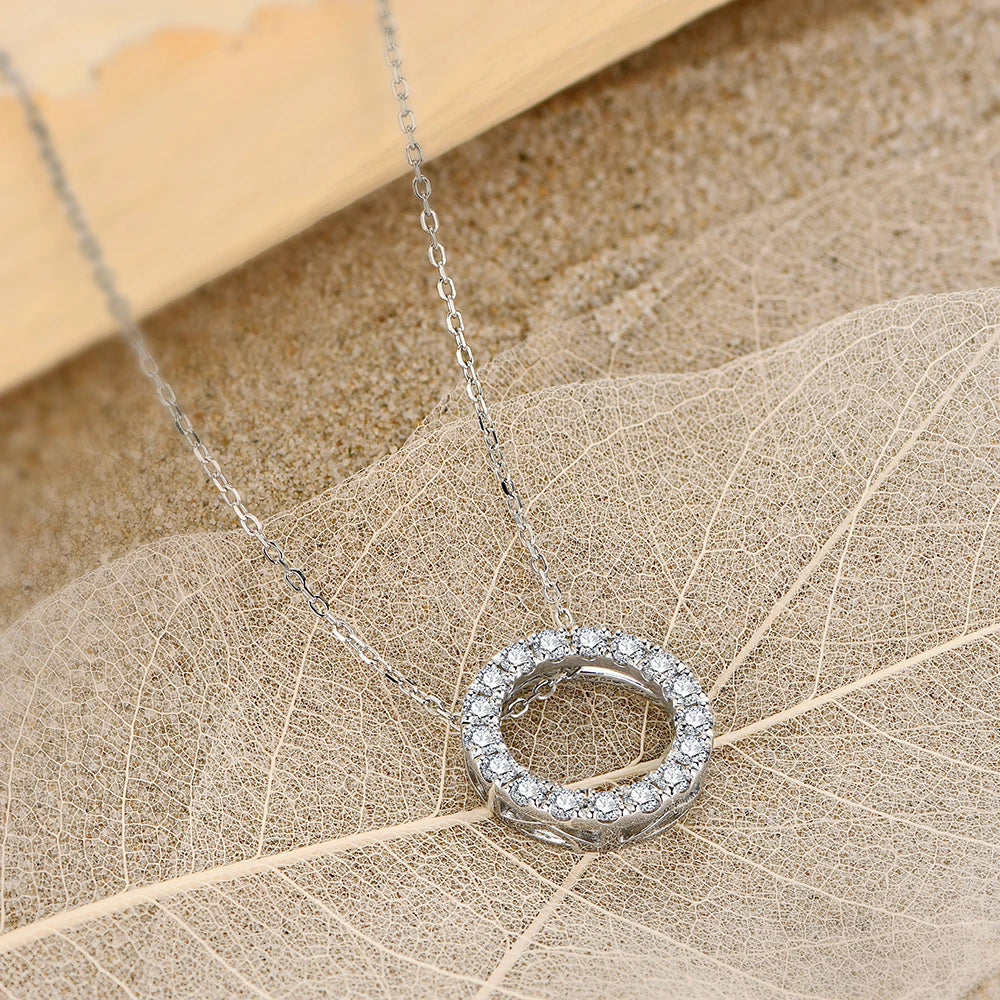 Lustrous Luna Moissanite Necklace