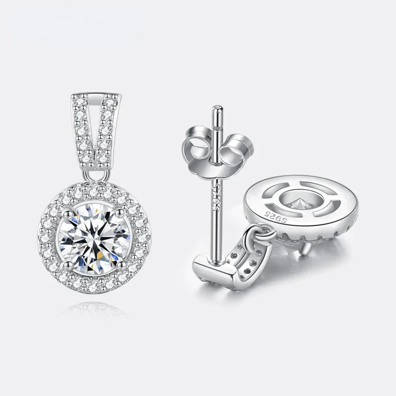 Moissanite Earrings Celestial Sparkle