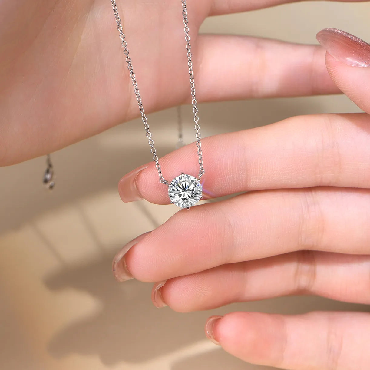 Lunar Luminescence Moissanite Necklace