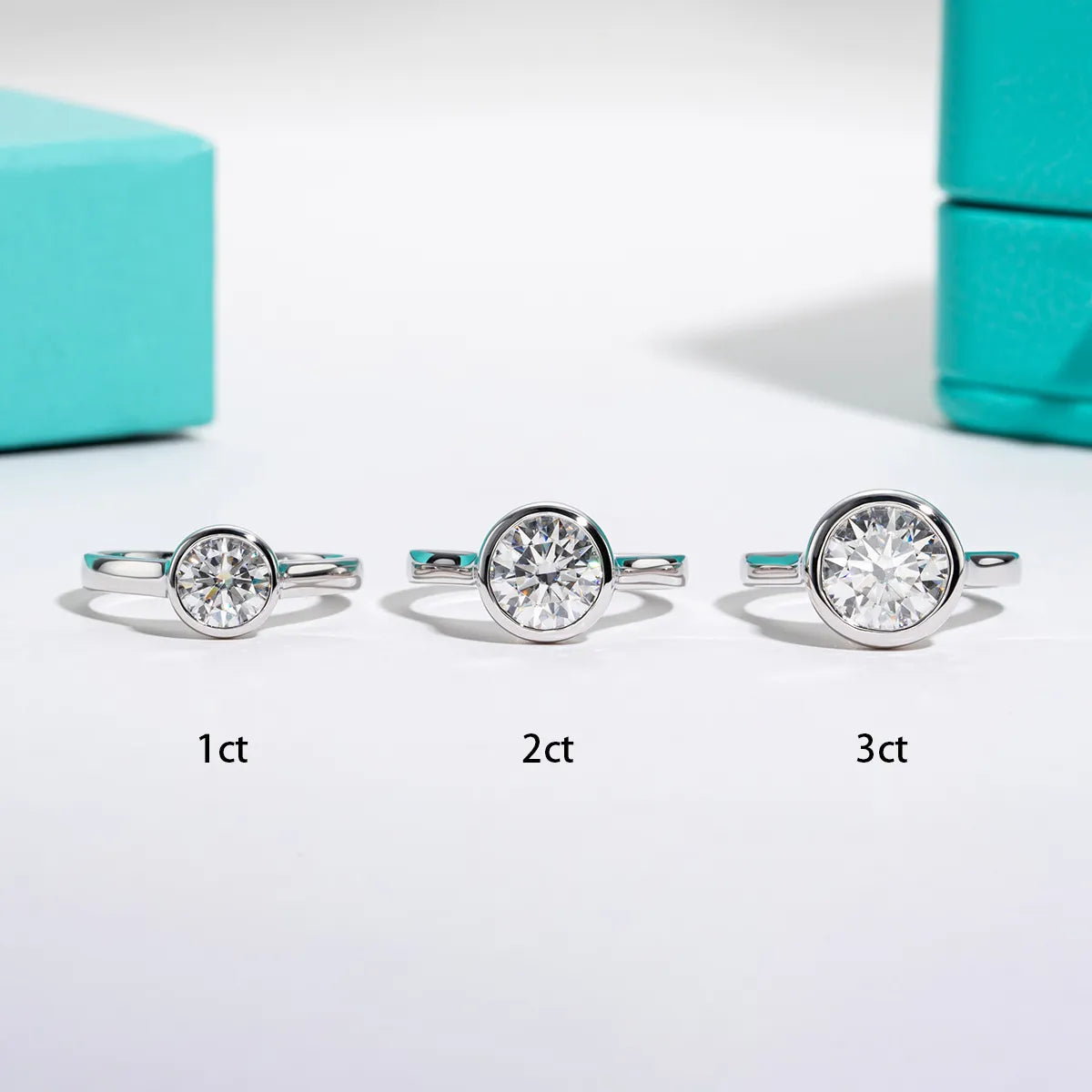 Moissanite Bezel Ring