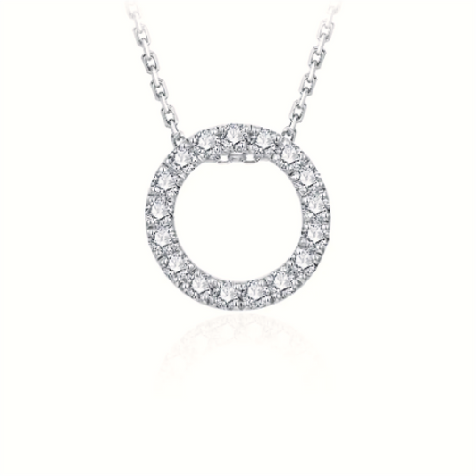 Lustrous Luna Moissanite Necklace