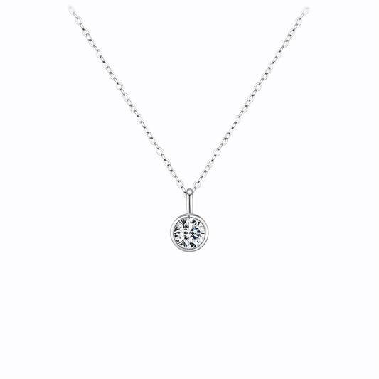 Elysian Bezel Moissanite Necklace