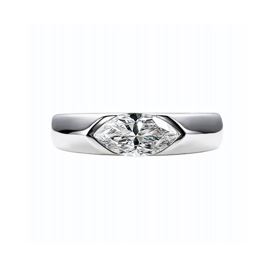 Moissanite Ring Marquise Cut