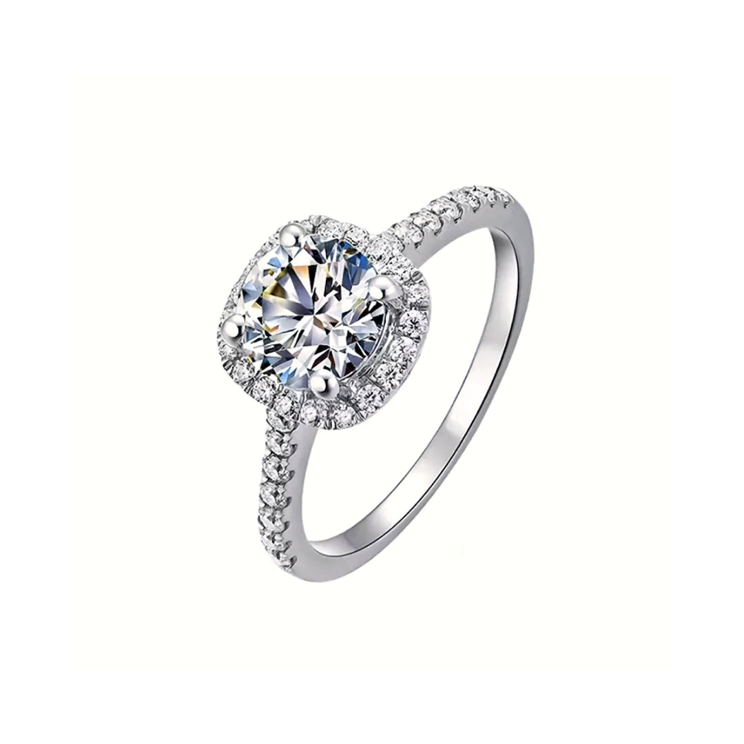 Moissanite Ring Diamond Square