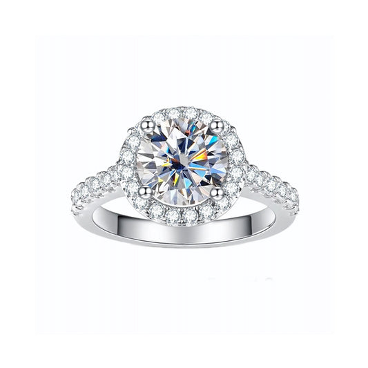 Halo Moissanite Ring