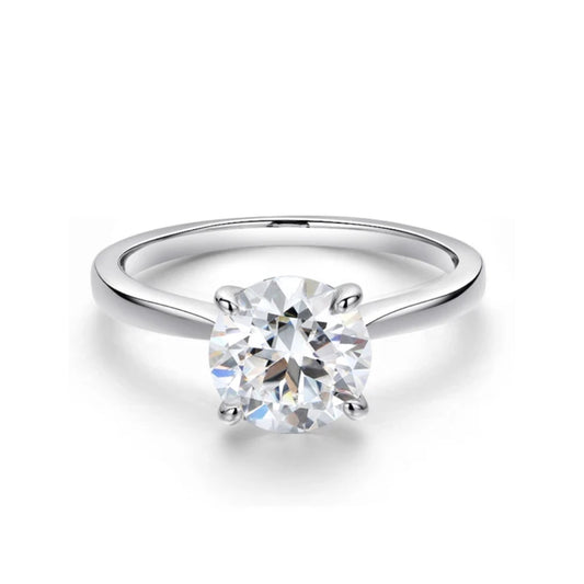 Moissanite Engagement Ring Angel's Halo