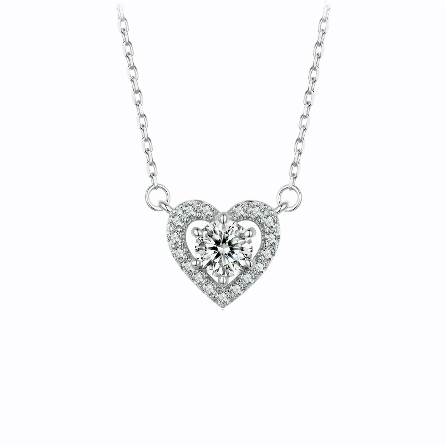 Heartfelt Haven Moissanite Necklace