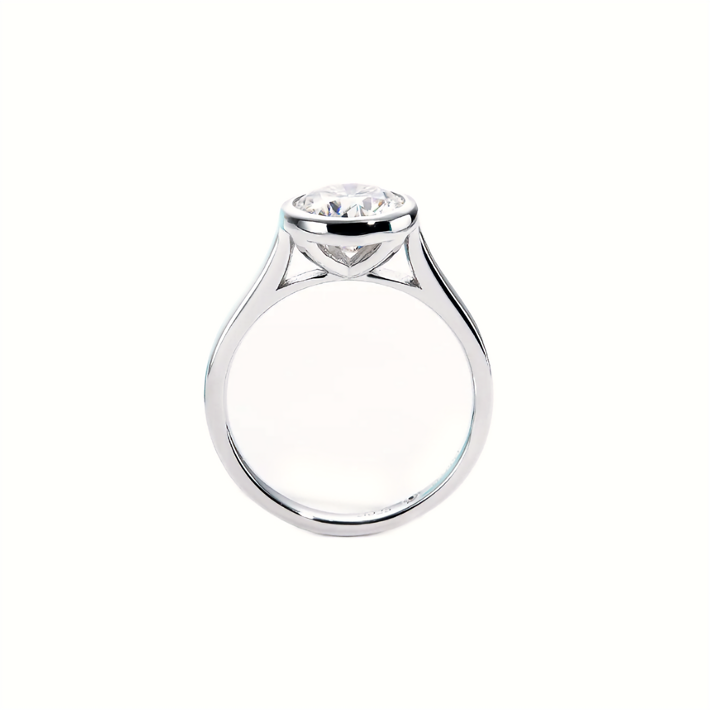 Moissanite Bezel Ring